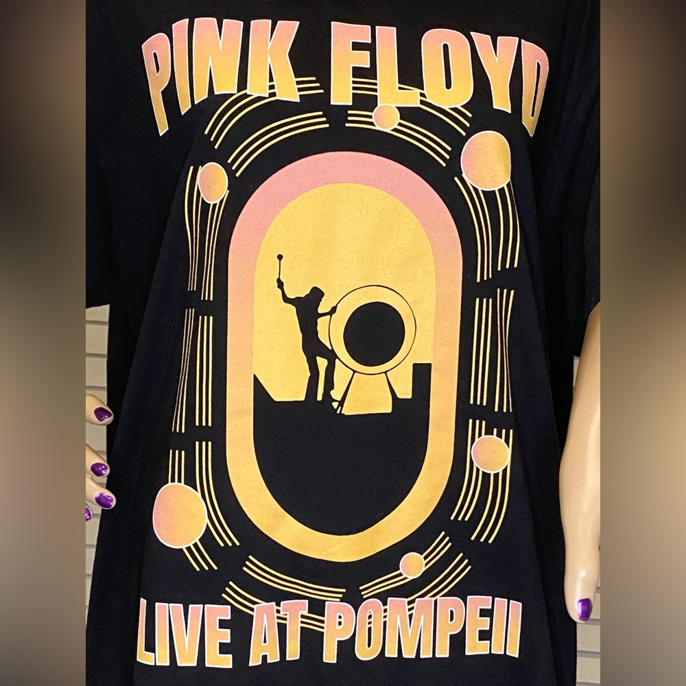 Unisex | Men's Pink Floyd "Live at Pompeii" Black Tee Shirt T-Shirt Size XL NWT - Picture 3 of 5